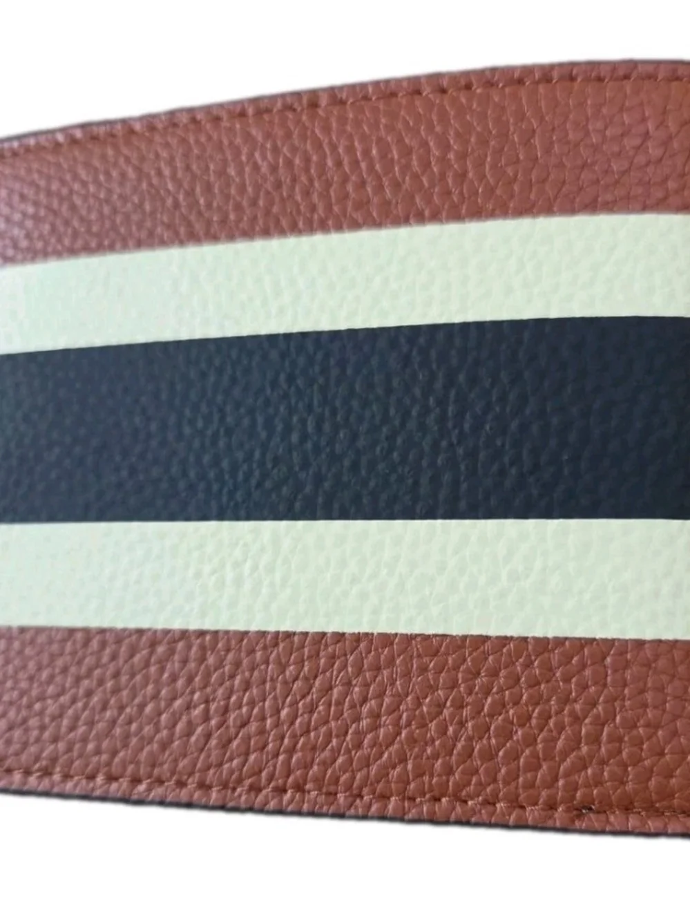Coach Wallet Saddle Brown with Yellow and Blue Stripes New With Box